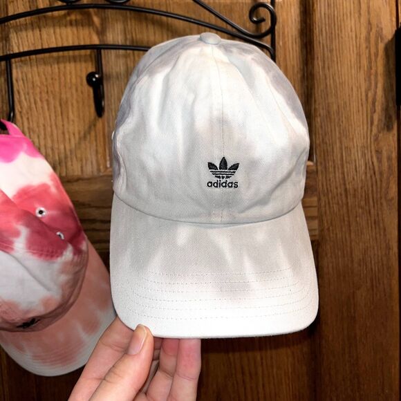 Adidas Tie Dye Hats White Pink Cap Adult Athletic Everyday Adjustable (2 hats) - Picture 6 of 11